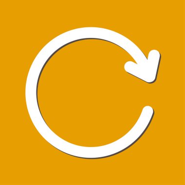 Dairesel ok işareti simge vektör. Sağa taşır oku.