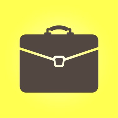 Evrak çantası ikonu, vektör illüstrasyonu. düz tasarım biçimi. 