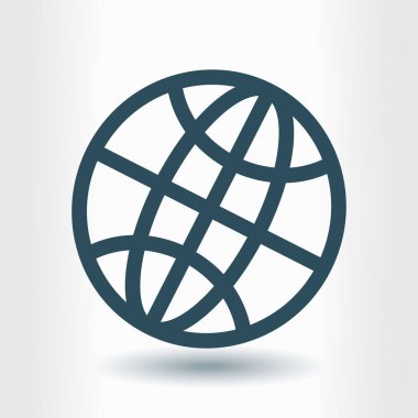 Küre simgesi. Düz tasarım stili dünya vektör simgeler.