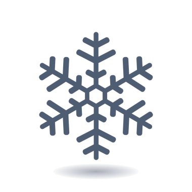 Kar tanesi simgesi. Yılbaşı Dekorasyonu. Tüm Noel ve yeni yıl kutlamak için.