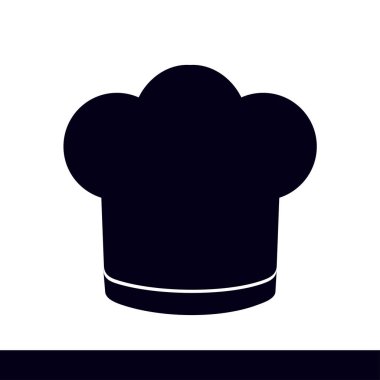 Chef şapka işareti simgesi. Şapka pişirme sembolü.