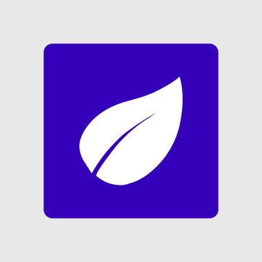 Yaprak simgesi. Taze doğal ürün. Organik ürün simgesi. Düz tasarım stili.