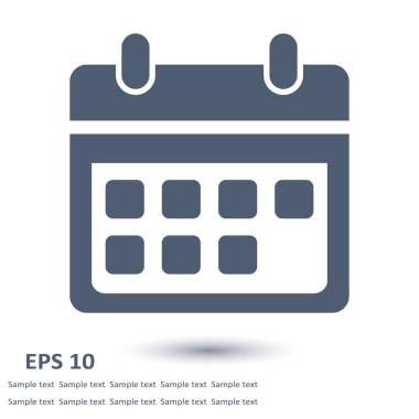 Vektör takvim simgesini. Önemli tarihler işareti. Düz tasarım stili.