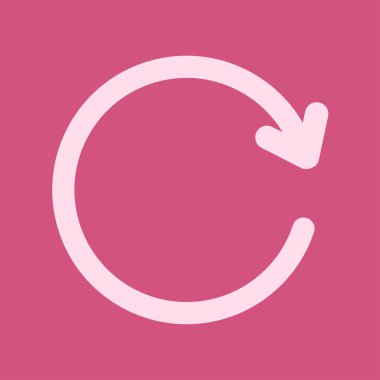 Dairesel ok işareti simge vektör. Sağa taşır oku.