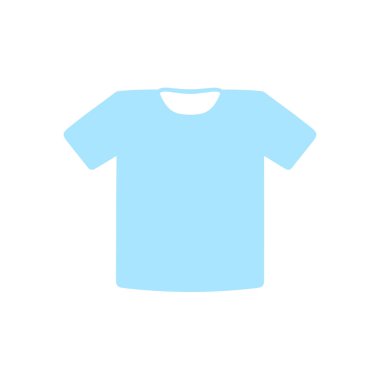T-shirt işareti simgesi. Giysi sembolü. Düz tasarım stili.