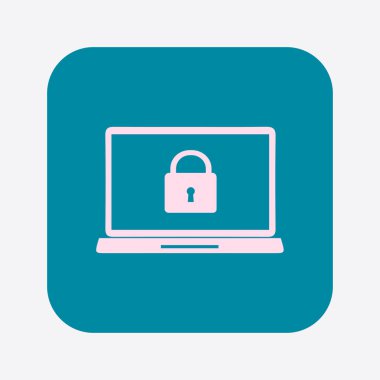 Internet güvenlik kavramı simgesi. Kimlik ve koruma simgesi.