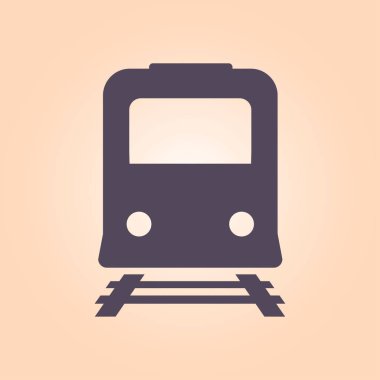 Tren simgesi. Metro sembolü. Tren istasyonu işareti.