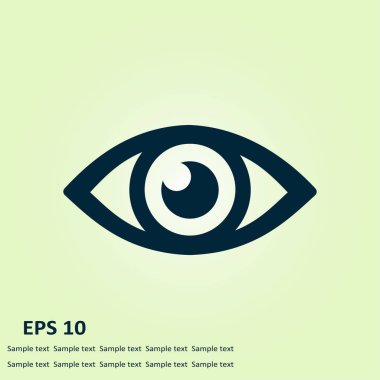 Göz simgesini. İzleme ve gözetim sistemi. Düz tasarım stili.