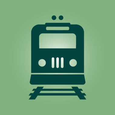 Tren simgesi. Metro sembolü. Tren istasyonu işareti.