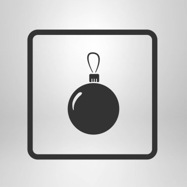 Noel topları simgesi. Yılbaşı Dekorasyonu. Tüm Noel ve yeni yıl kutlamak için.