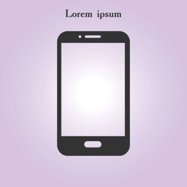 Smartphone simge vektör Illustration. Düz tasarım stili. 