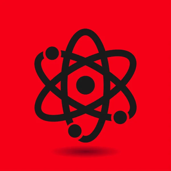 Atom Sign Symbol Atom Part Icon Flat Design Style — Stock Vector