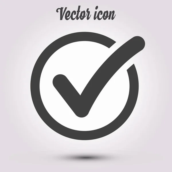 Bouton Liste Vérification Icône Cocher Dans Signe Rond — Image vectorielle