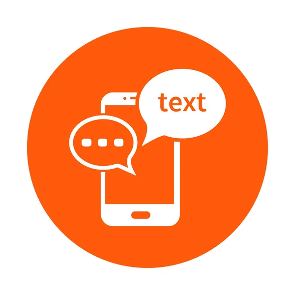 Mobile Chatting Icon Mobile Phone Representing Web Chatting Dialog — Stock Vector