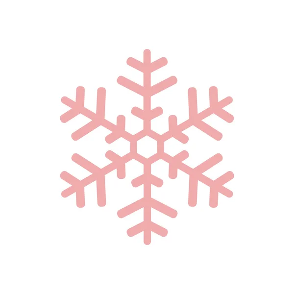 Sneeuwvlok Pictogram Nieuwjaar Decoratie Alles Vieren Het Nieuwe Jaar Kerst — Stockvector