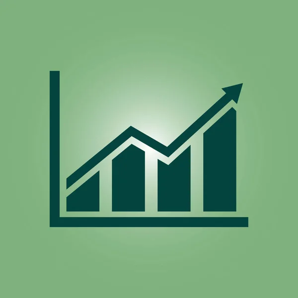 Infografía Icono Gráfico Simbol Gráfico Crecimiento Estilo Diseño Plano — Vector de stock