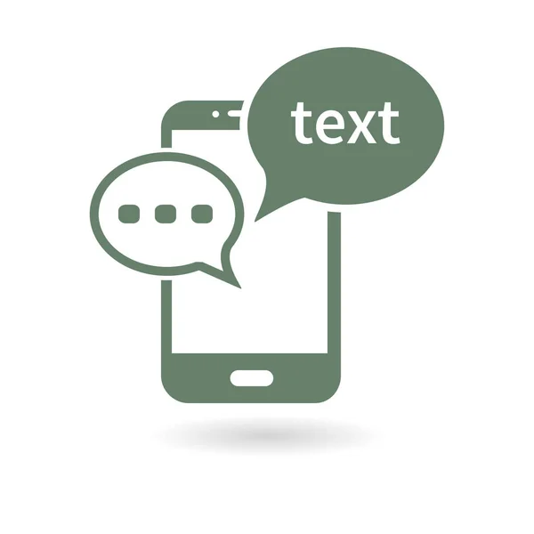 移动的聊天图标 手机代表 Web 聊天和对话框 — 图库矢量图片