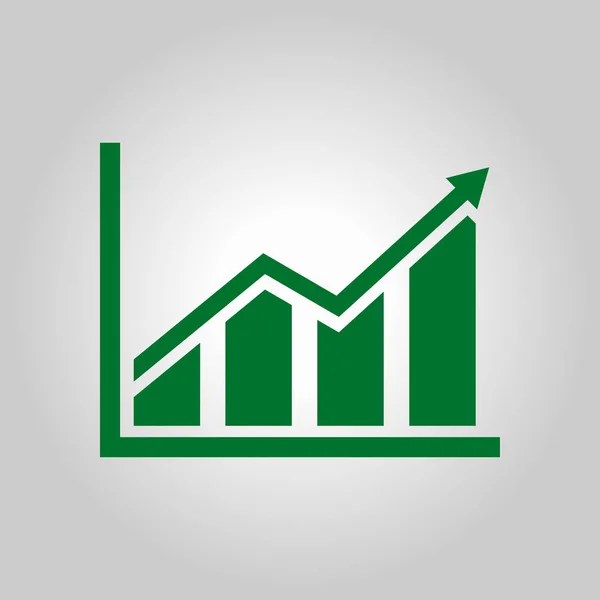 Infografía Icono Gráfico Simbol Gráfico Crecimiento Estilo Diseño Plano — Vector de stock