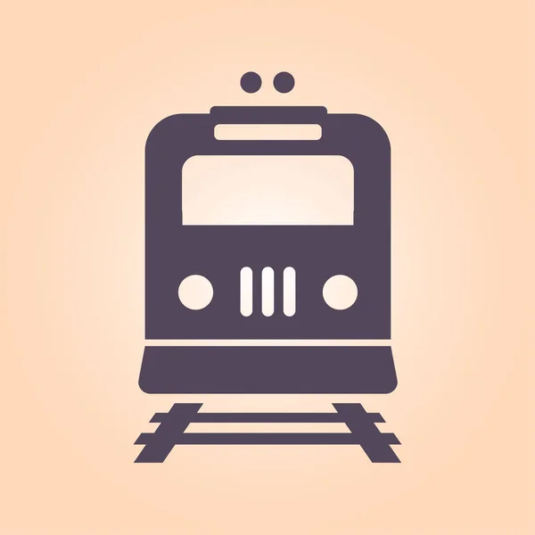 Tåg Ikonen Metro Symbol Railway Station Tecken — Stock vektor