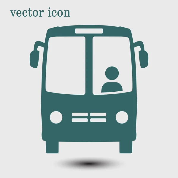 Icône Bus Symbole Bus Scolaire Trafic Touristique International Véhicules Confortables — Image vectorielle