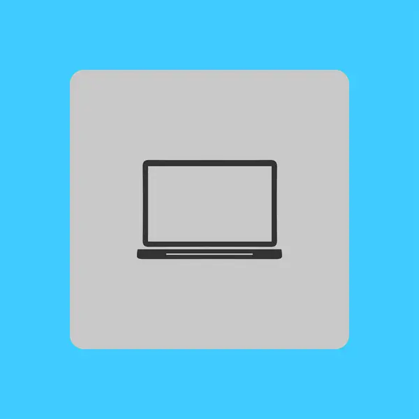 Icono Simple Computadora Portátil Ilustración Vectores — Vector de stock