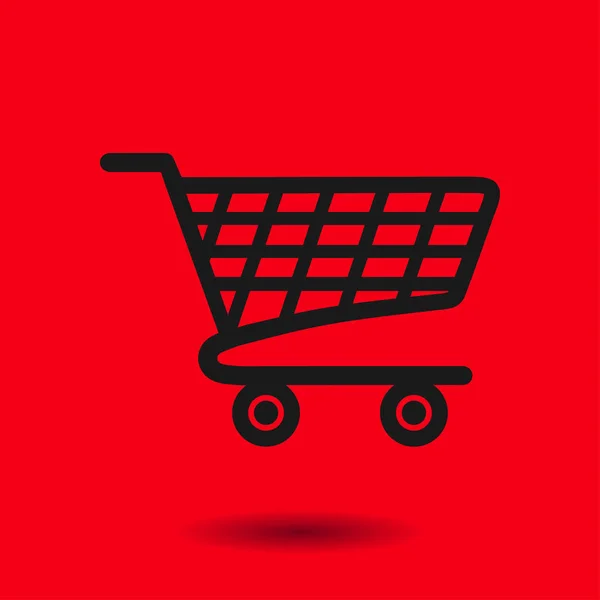 Icono Plano Carta Compras Añadir Producto Carrito — Archivo Imágenes Vectoriales