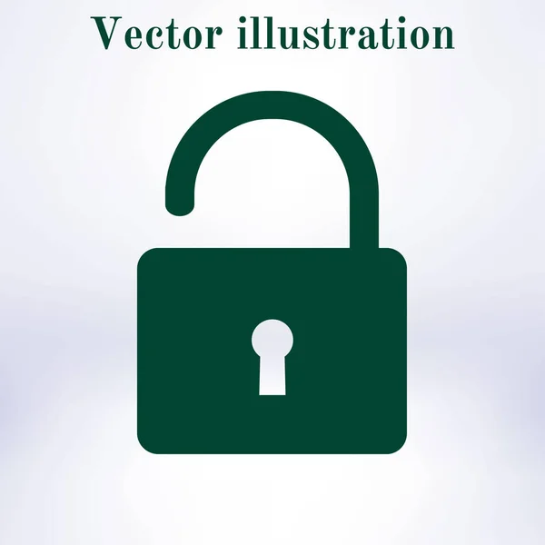 Простая Иконка Висячего Замка Векторная Иллюстрация — стоковый вектор