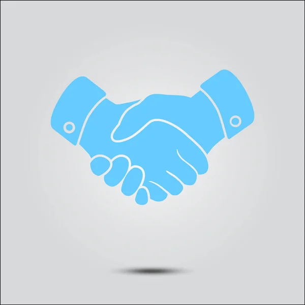 Ikona Handshake Sign Symbol Úspěšného Podnikání Plochý Design Styl — Stockový vektor