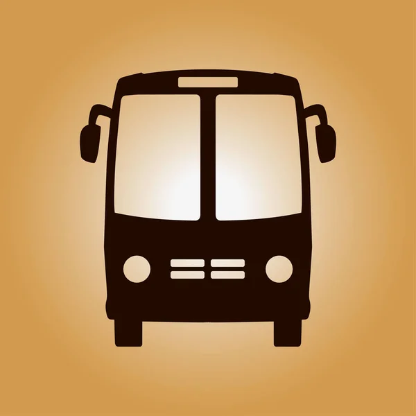 Bussymbol Schulbussymbol Internationaler Touristenverkehr Komfortable Fahrzeuge — Stockvektor