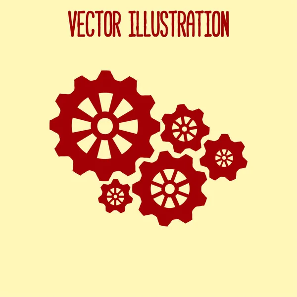 Icon Gears Gear Technical Icon — Stock Vector