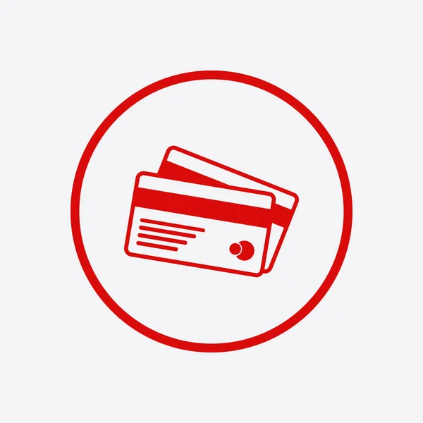 Vector Credit Card Payment Icon Flat Design Style — Stock Vector