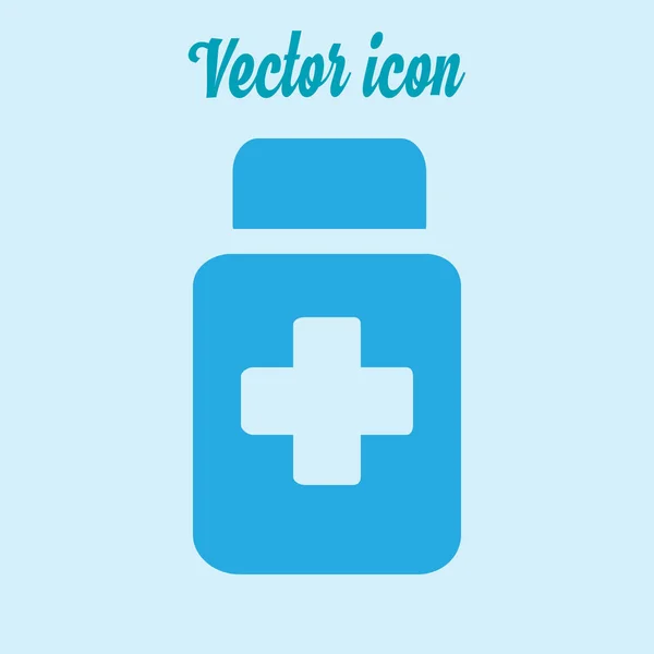 Drugs Sign Icon Pack Pills Flat Design Style — Stock Vector