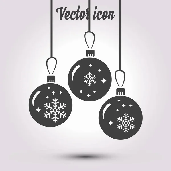 Weihnachtskugeln Ikone Neujahrsdekoration Alle Das Neue Jahr Und Weihnachten Feiern — Stockvektor