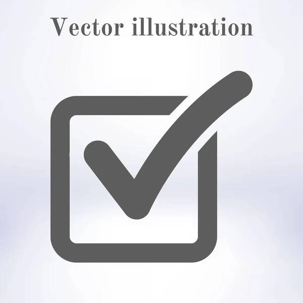 Проверить Значок Кнопки Списка Галочка Графе — стоковый вектор