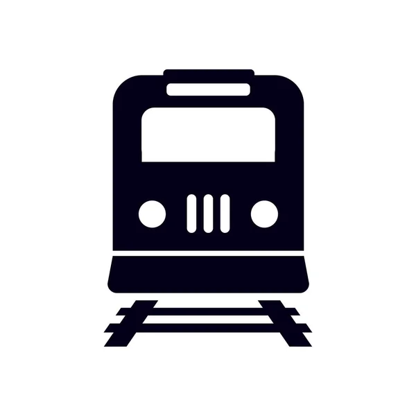 Ikona Pociąg Symbol Metra Znak Stacji Kolejowej — Wektor stockowy