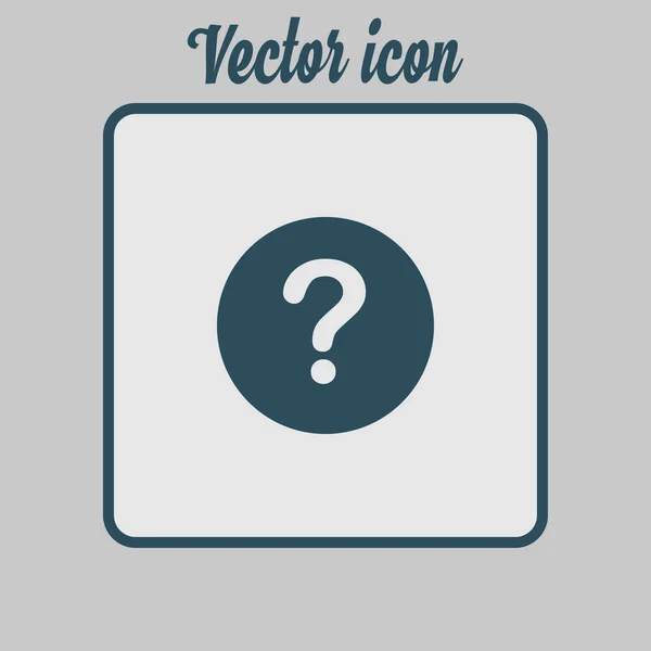 Signo Interrogación Símbolo Ayuda Signo Faq Estilo Diseño Plano — Vector de stock