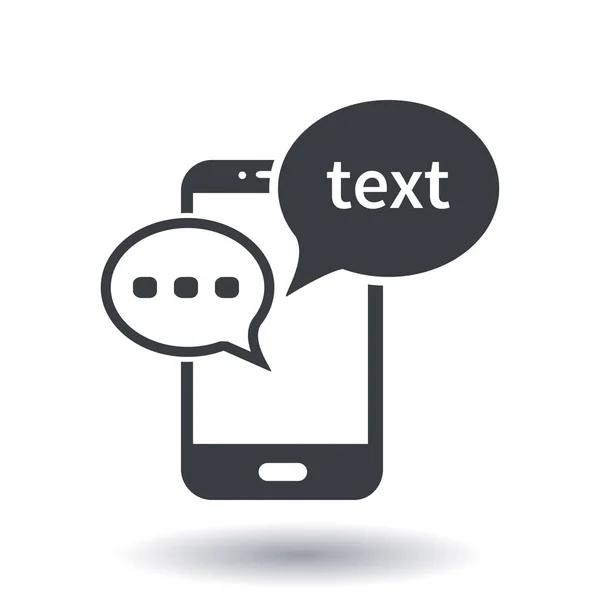 Celular Conversando Icon Mobile Telefone Representando Web Bate Papo Diálogo —  Vetores de Stock