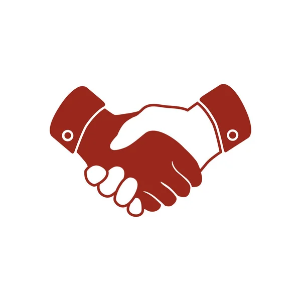 Handshake Sign Icon Successful Business Symbol Flat Design Style — Stock Vector