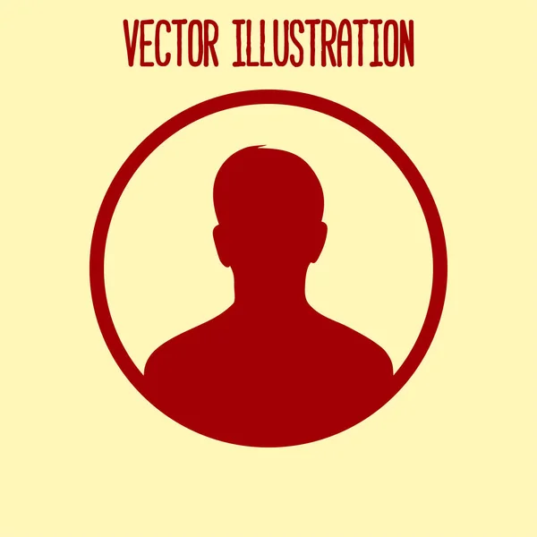 Icône Signe Utilisateur Symbole Personne Avatar Humain Style Plat — Image vectorielle