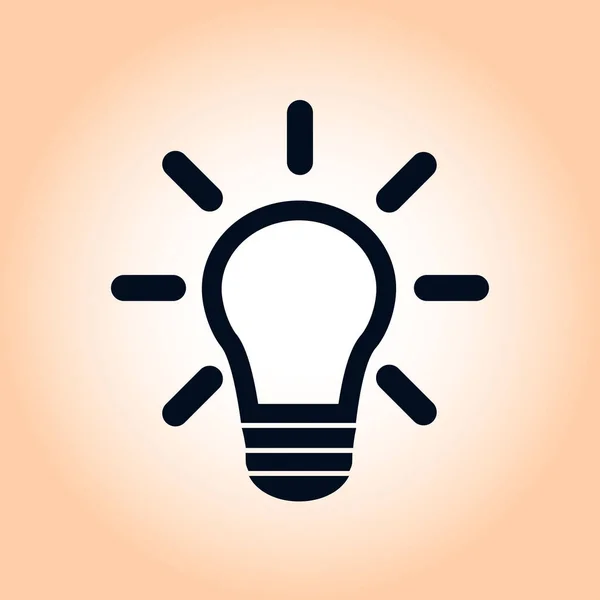 Εικονίδιο Σημείου Φως Λαμπτήρα Σύμβολο Ιδέα Δημιουργική Σκέψη Και Επιχειρηματική — Διανυσματικό Αρχείο