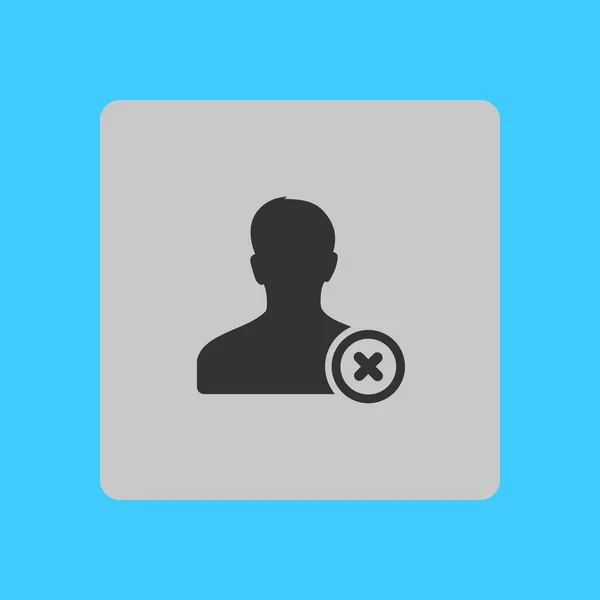 Remove User Sign Icon Remove Friend Symbol Flat Design Style — Stock Vector