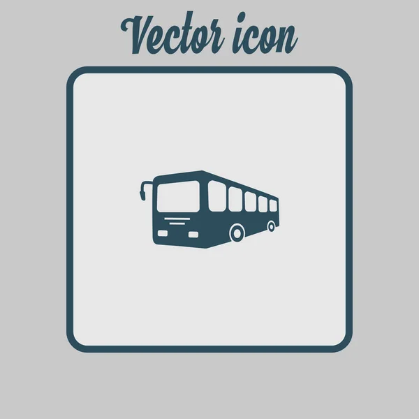 Pictograma Autobuzului Simbolul Transportului Public Design Plat Stil — Vector de stoc