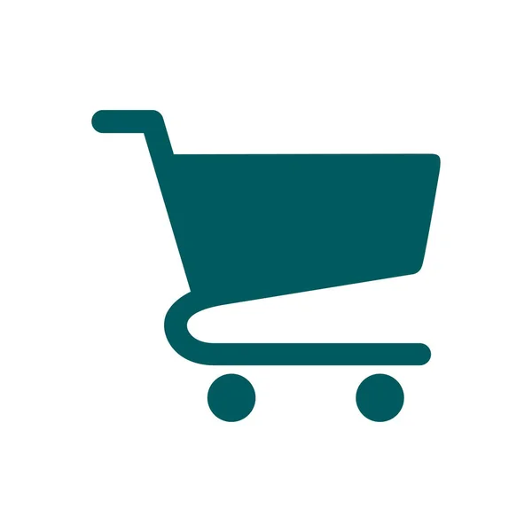 Icono Plano Carta Compras Añadir Producto Carrito — Vector de stock