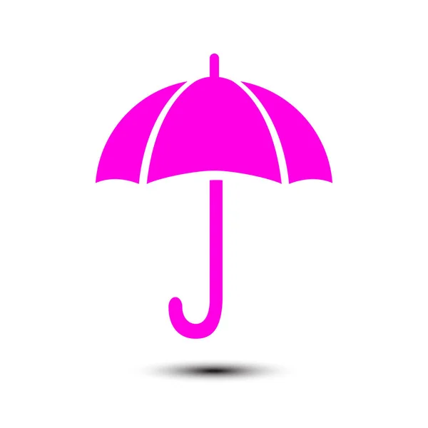 Umbrella Sign Icon Rain Protection Symbol Flat Design Style — Stock Vector