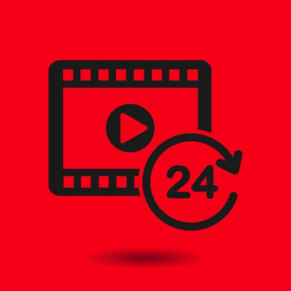 Streaming Video Symbol Filmpremiere Live Video Kalender — Stockvektor