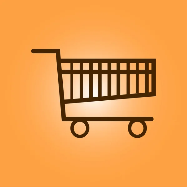 Icono Plano Carta Compras Añadir Producto Carrito — Vector de stock