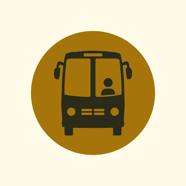 Buss Ikonen Skolbuss Symbol Internationella Turisttrafiken Bekväma Fordon — Stock vektor