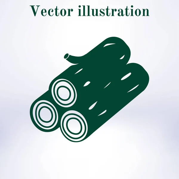 Icono Madera Todo Leñador Símbolo Recurso Renovable — Vector de stock