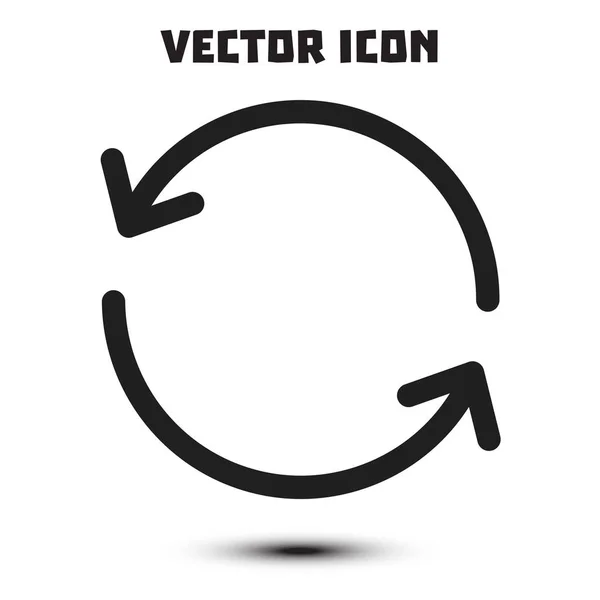 Значок Вектора Знака Круговой Стрелки Плоский Дизайн — стоковый вектор
