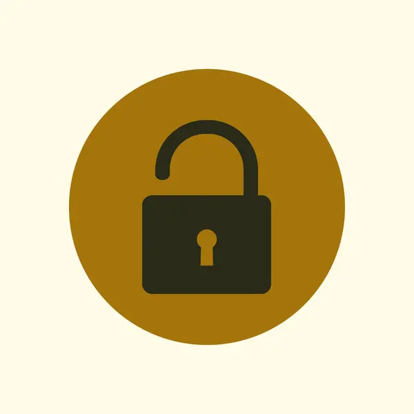 Simple Icon Padlock Vector Illustration — Stock Vector